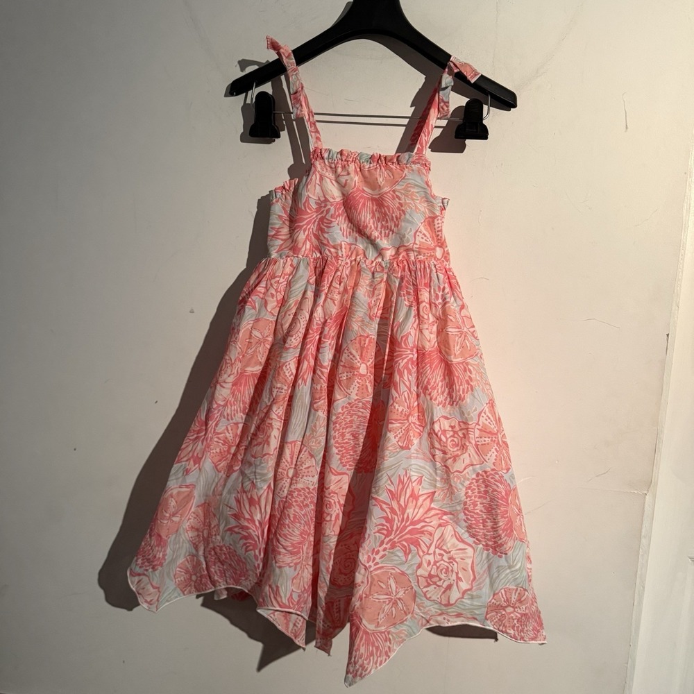 Tommy Bahama Size 7 Girls Dress Tropical Floralβ Asymmetrical Travel Vacation